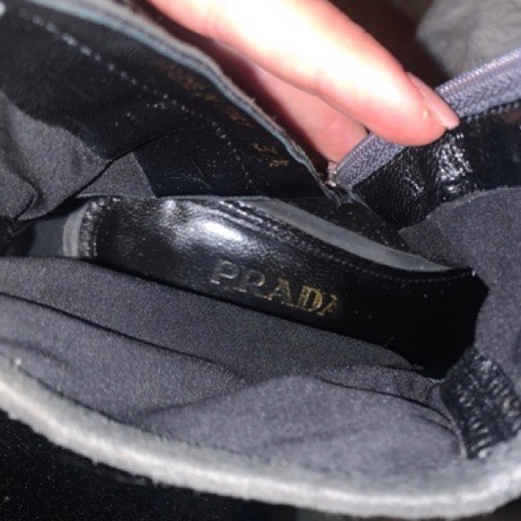 Gray Prada sock booties - Picture 2 of 4